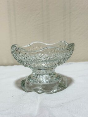 Anchor Hocking Stax Peddle Glass Vintage Reversible Candle Holder Pillar & Taper